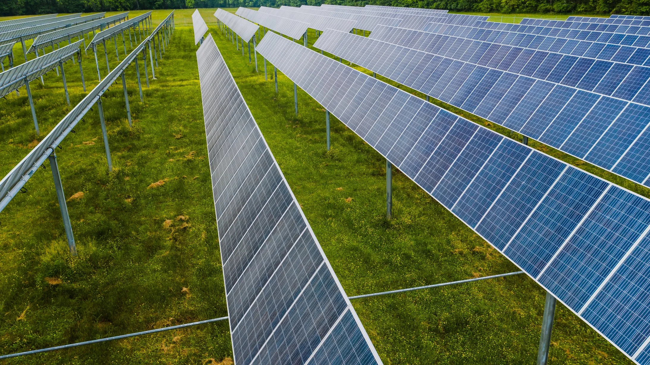 Ground-mounted solar plant